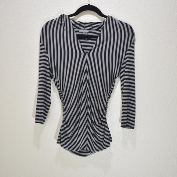 Vince Camuto Tops - Vince Camuto Long Sleeve Striped Rayon  Blouse